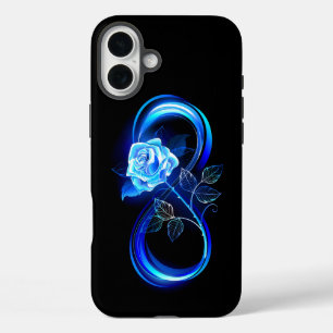 Coque Pour iPhone 16 Plus Infini lumineux avec rose bleue