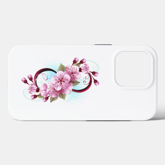 Coques Case-Mate iPhone Infinité avec les fleurs Sakura (Verso (horizontal))