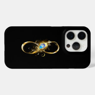 Coque Case-Mate iPhone Infinité avec plume de paon doré