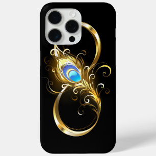 Coque Case-Mate iPhone Infinité avec plume de paon doré