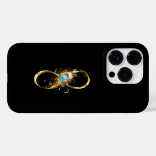 Coque Case-Mate iPhone Infinité avec plume de paon doré