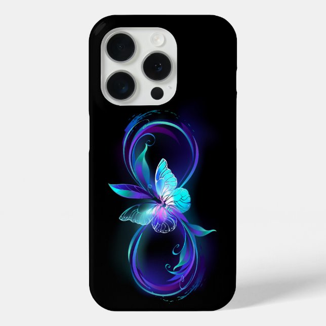 Coques Case-Mate iPhone Infinité brillante avec papillon magique (Verso)