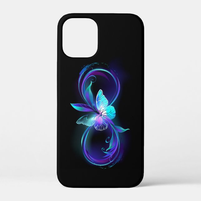 Coques Case-Mate iPhone Infinité brillante avec papillon magique (Verso)