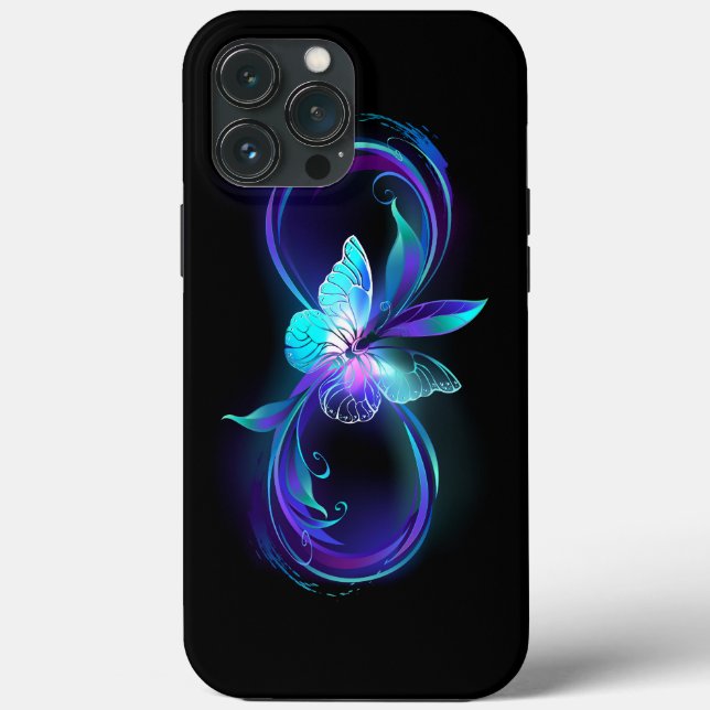 Coques Case-Mate iPhone Infinité brillante avec papillon magique (Verso)