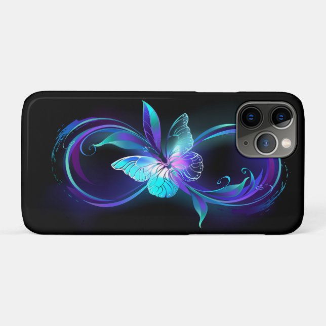 Coques Case-Mate iPhone Infinité brillante avec papillon magique (Dos (Horizontal))