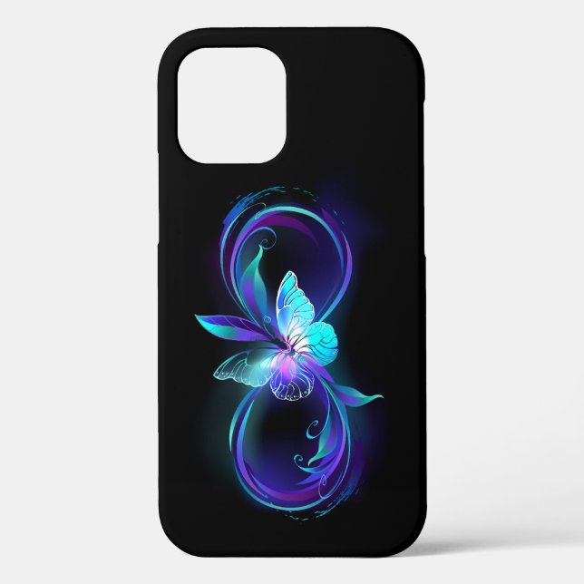 Coques Case-Mate iPhone Infinité brillante avec papillon magique (Verso)