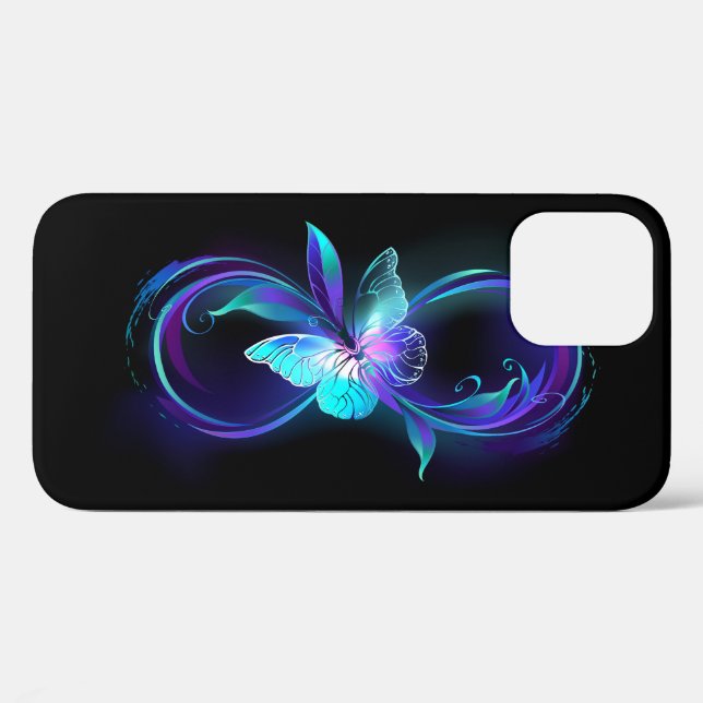 Coques Case-Mate iPhone Infinité brillante avec papillon magique (Verso (horizontal))