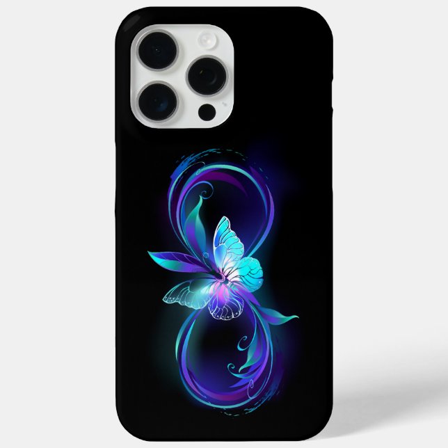 Coques Case-Mate iPhone Infinité brillante avec papillon magique (Verso)