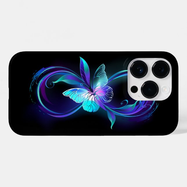 Coques Case-Mate iPhone Infinité brillante avec papillon magique (Verso (horizontal))