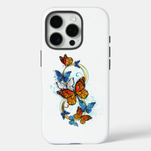Coque iPhone 16 Pro Infinité de papillons monarques