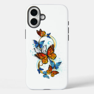 Coque Pour iPhone 16 Plus Infinité de papillons monarques