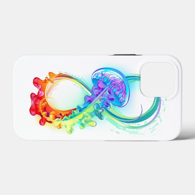 Coques Case-Mate iPhone Infinity avec Rainbow Jellyfish (Verso (horizontal))