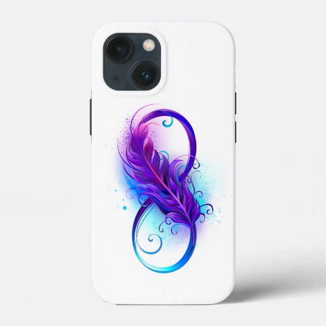 Coques Case-Mate iPhone Infinity with purple feather (Verso)