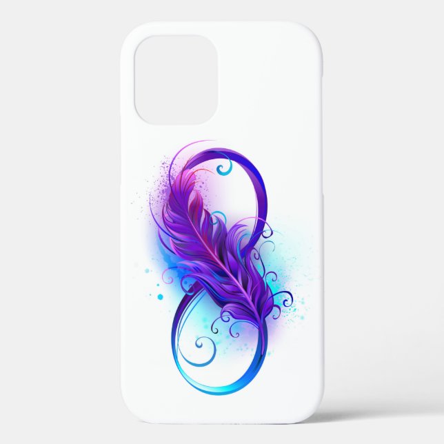 Coques Case-Mate iPhone Infinity with purple feather (Verso)