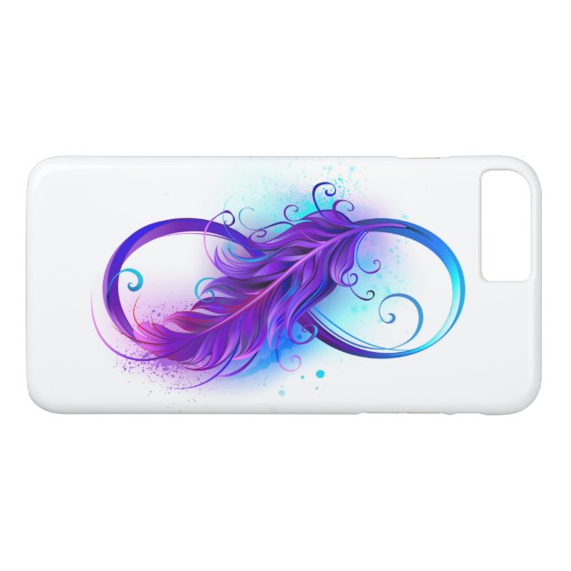 Coques Case-Mate iPhone Infinity with purple feather (Dos (Horizontal))