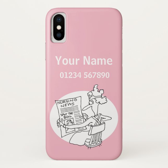 Coques Case-Mate iPhone Infirmière - Caricature à thème Médicale (Dos)