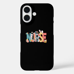 Coque Pour iPhone 16 Infirmière de Pâques Stéthoscope Lapin Œufs