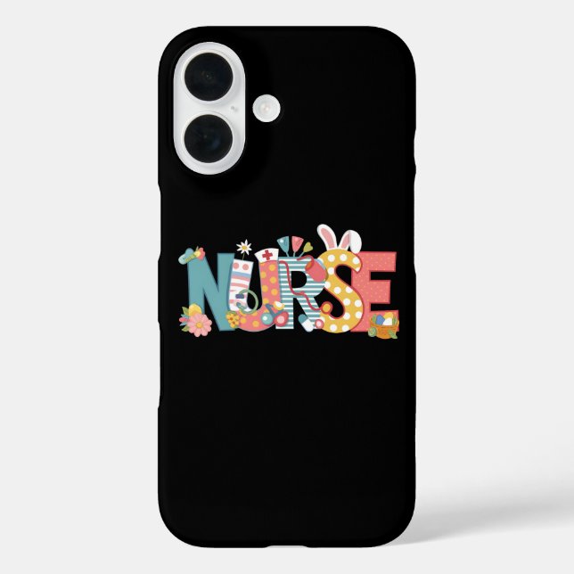 Coques Case-Mate iPhone Infirmière de Pâques Stéthoscope Lapin Œufs (Verso)