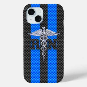 Coque Case-Mate iPhone Infirmière inscrite RN Silver Caduceus