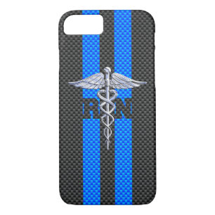 Coque iPhone 8/7 Infirmière inscrite RN Silver Caduceus