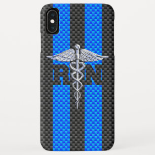 Coques Pour iPhone Infirmière inscrite RN Silver Caduceus