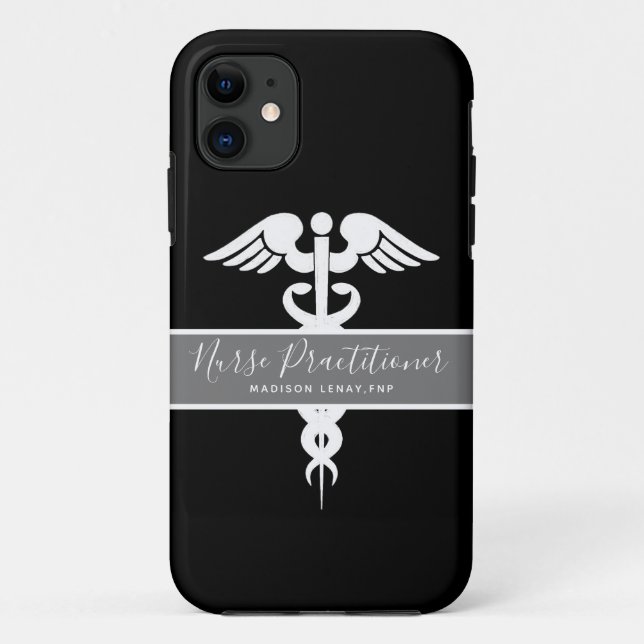 Coques Case-Mate iPhone Infirmière Praticien Médicale Caduceus Personnalis (Dos)