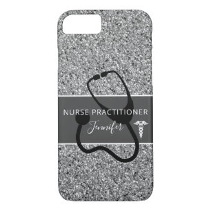 Case-Mate iPhone Case Infirmière Praticien Parties scintillant Argent Pe