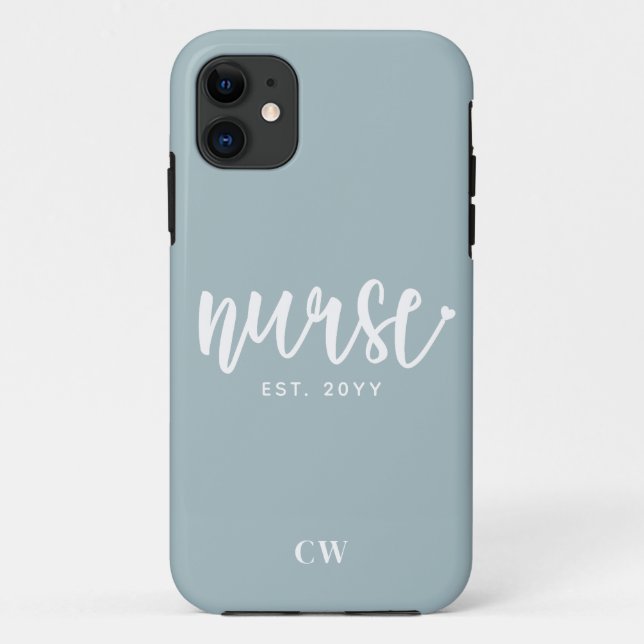 Coques Case-Mate iPhone Infirmière sur mesure Typographie Est Infirmière d (Dos)