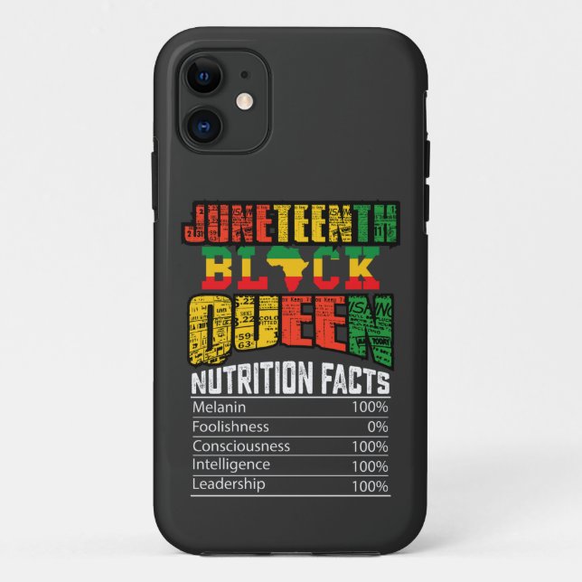Coques Case-Mate iPhone Informations nutritionnelles de la Reine noire de  (Dos)