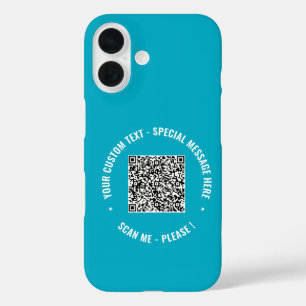 Coque Pour iPhone 16 Informations sur l'analyse de code QR Texte et cou