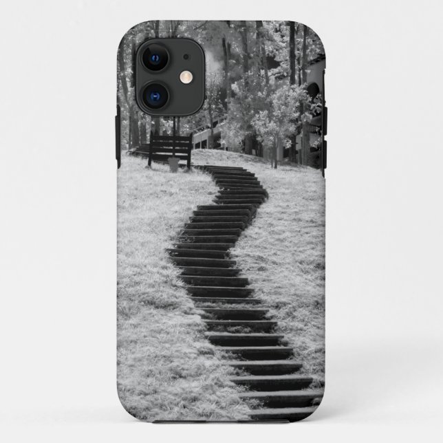 Coques Case-Mate iPhone Infrarouge d'arbres bâtiments et sentiers à Las (Dos)