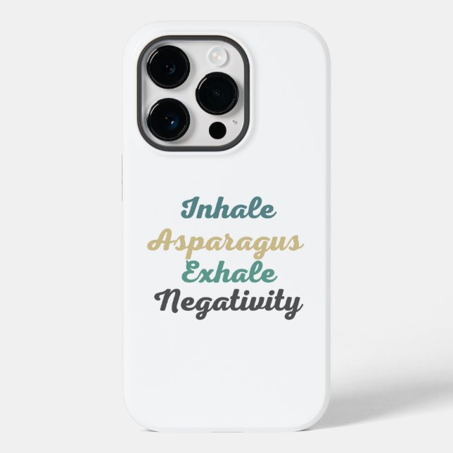 Coques Case-Mate iPhone Inhale Asparagus Exhale Négativité Téléphone Case (Verso)