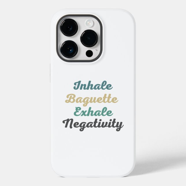 Coques Case-Mate iPhone Inhale Baguette Exhale Négativité (Verso)