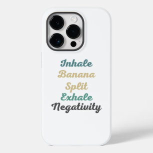 Coque Case-Mate iPhone Inhale Banana Split Exhale Négativité Téléphone Ca