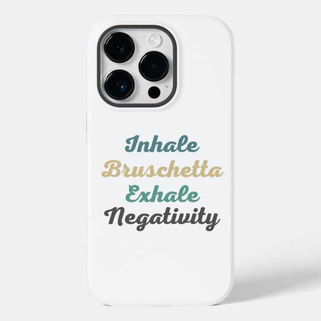 Coques Case-Mate iPhone Inhale Bruschetta Exhale Négativité Téléphone Case (Verso)
