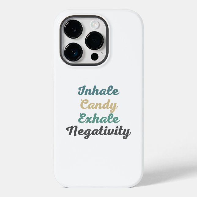 Coques Case-Mate iPhone Inhale Candy Exhale Négativité Téléphone Case (Verso)