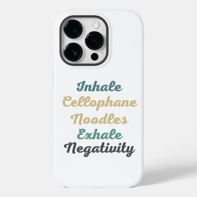 Coques Case-Mate iPhone Inhale Cellophane nouilles Exhale Négativité (Verso)