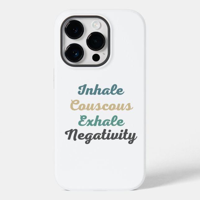 Coques Case-Mate iPhone Inhale Couscous Exhale Négativité Téléphone Case (Verso)