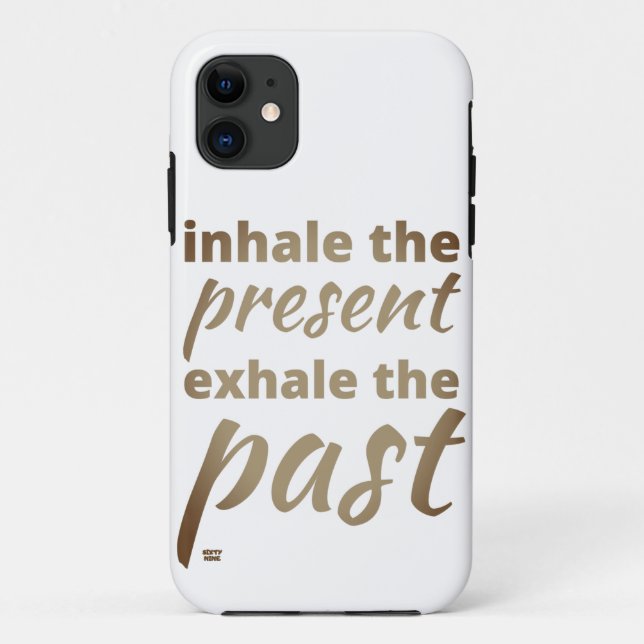 Coques Case-Mate iPhone "INHALE LE PRÉSENT..." citation inspirante (Dos)
