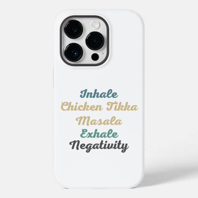 Coques Case-Mate iPhone Inhale poulet Tikka Masala Exhale Négativité (Verso)