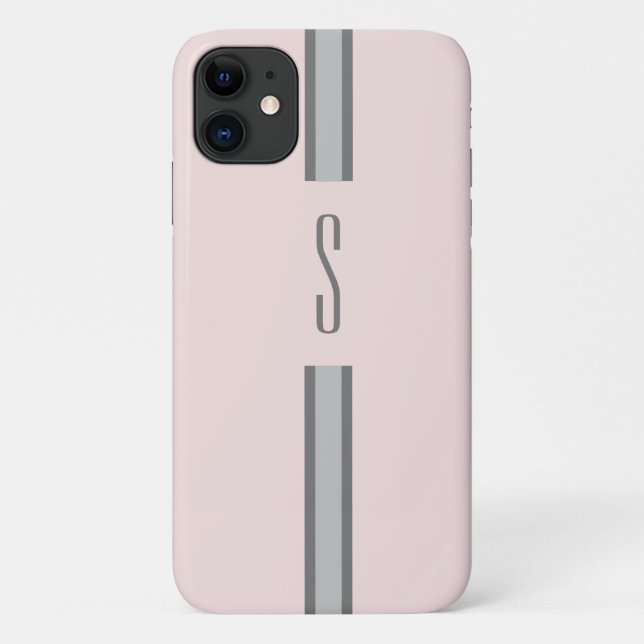 Coques Case-Mate iPhone Initiale rose personnalisée (Dos)