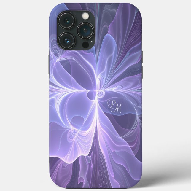 Coques Case-Mate iPhone Initiales Abstraites d'art fractal (Verso)