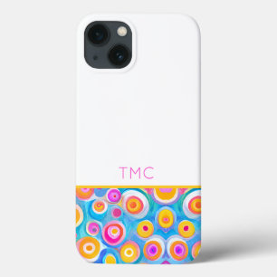 Case-Mate iPhone Case INITIALES D'Art du Cercle Abstrait coloré Été Amus