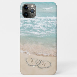 Case-Mate iPhone Case Initiales des couples de plage