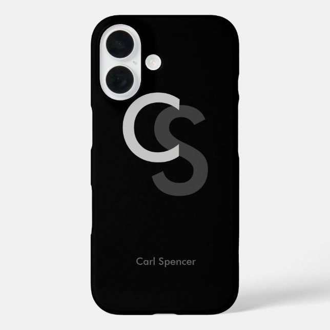Coques Case-Mate iPhone initiales et nom personnalisés . monogramme (Verso)