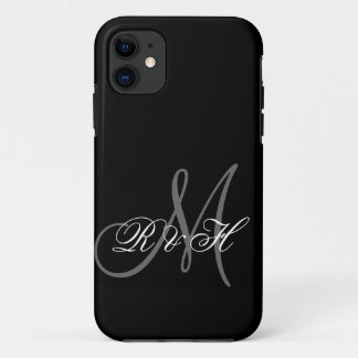 Case-Mate iPhone CASE INITIALES GRISES NOIRES DE MONOGRAMME