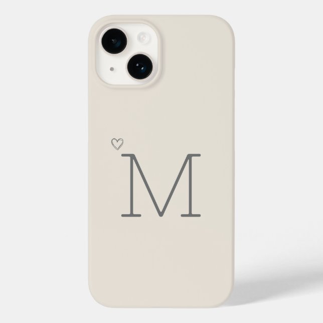 Coques Case-Mate iPhone Initiales minimales personnalisées (Verso)