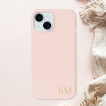 Coque Case-Mate iPhone Initiales minimalistes Monogram Peach Gold<br><div class="desc">Créez votre propre coque iphone monogramme personnalisé en rose et or avec des initiales personnalisées en typographie minimaliste élégante.</div>
