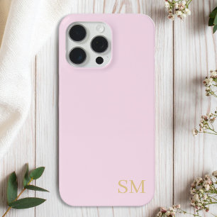 Coque Case-Mate iPhone Initiales minimalistes monogrammes en or rose