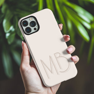 Coque iPhone 16 Pro Max Initiales Monogramme Contemporain Coquillage Moder